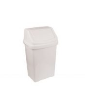 25 Litre Swing Bin Ice White