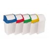 50 Litre Swing Bin White With Colour Lid