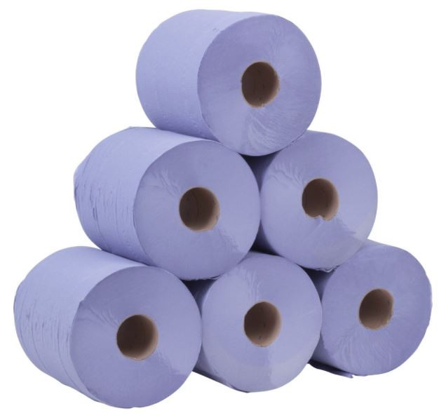 Centrefeed Blue Roll 2ply Embossed Better Absorbency - Contico.net